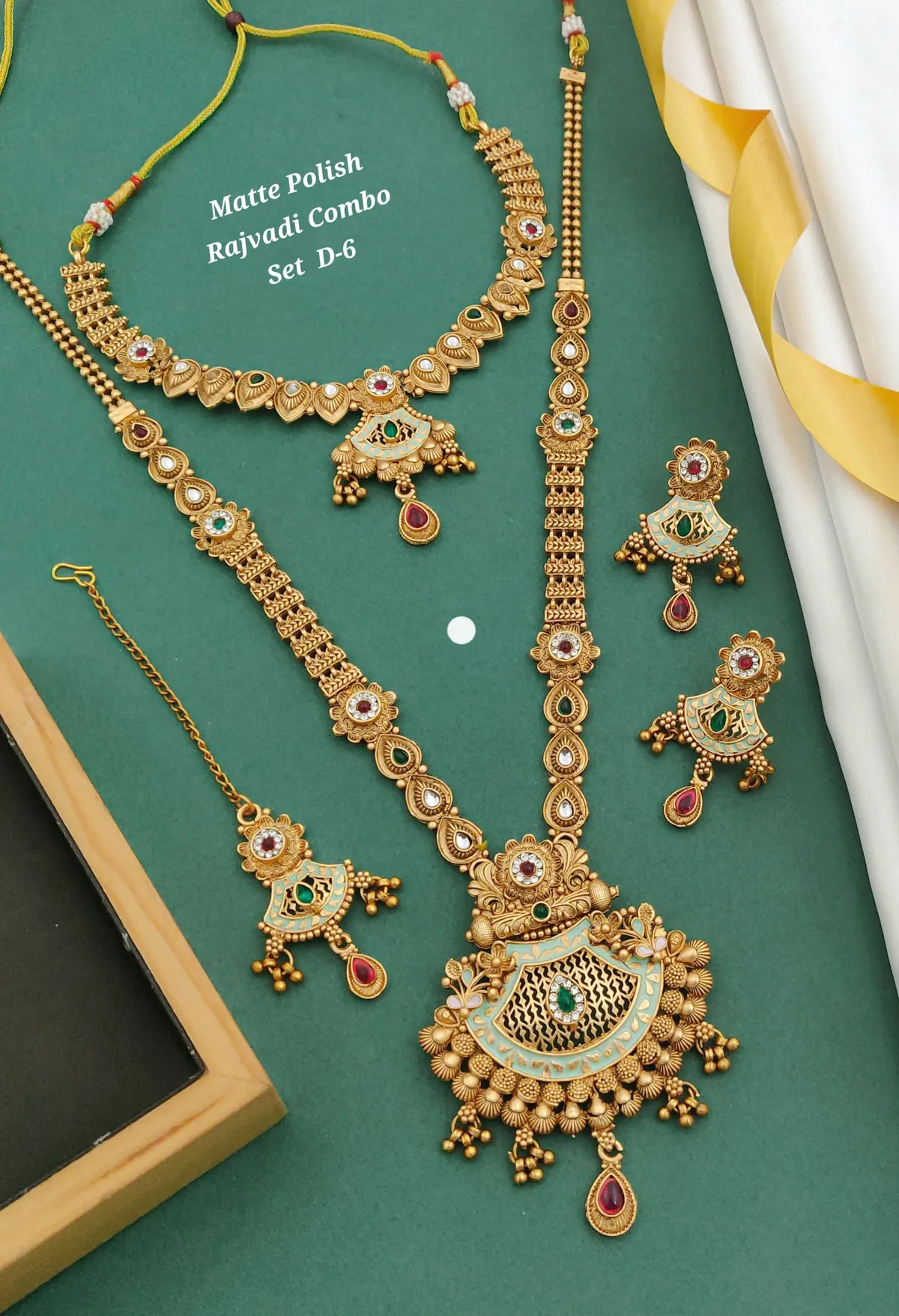 DESIGNER GOLD PLETED NECKLECE COMBO SET