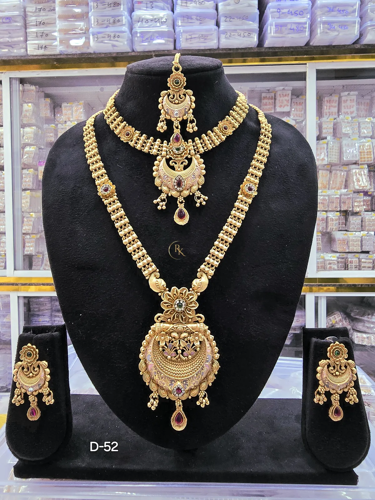 DESIGNER GOLD PLETED NECKLECE COMBO SET