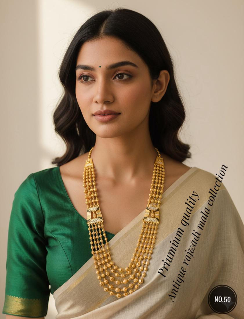 Designer Micro Gold Pleted Mala  For Women