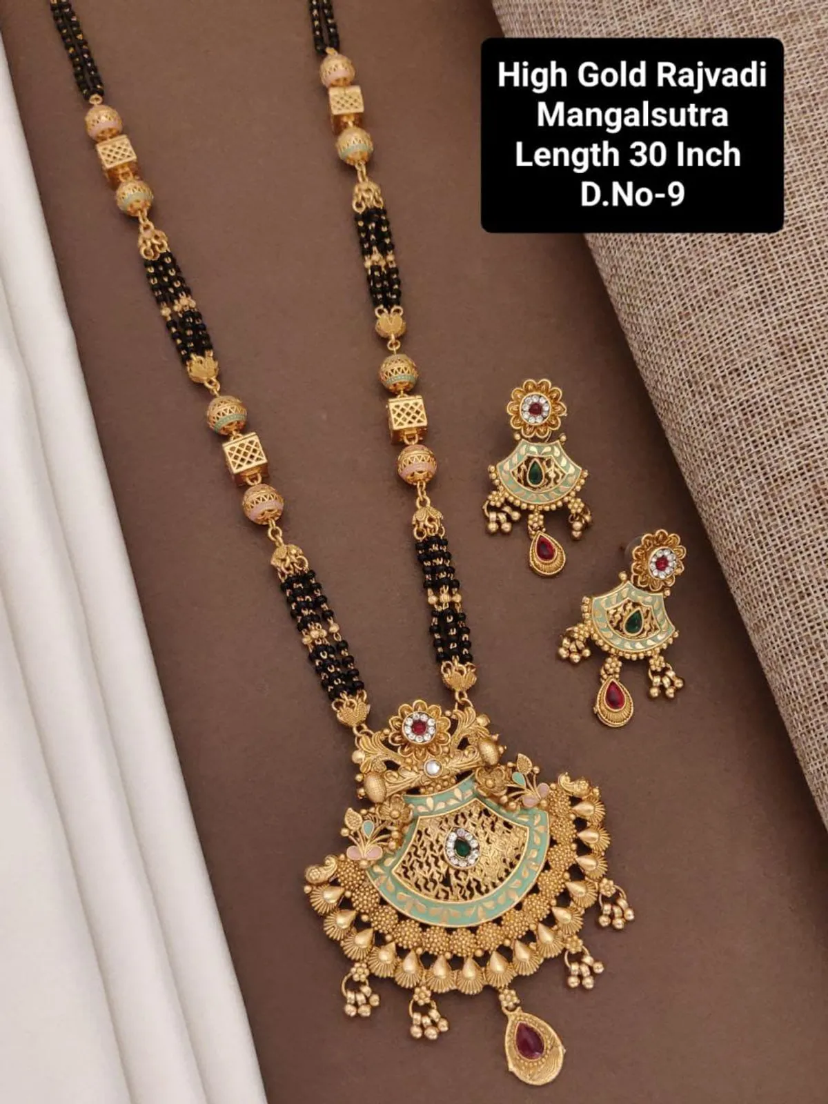 Gold_Pleated_Mangalsutra_Set  Premium_Quality
