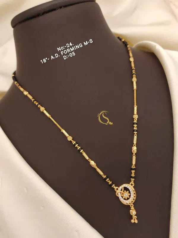 HIGH GOLD PLATED SHORT MANGALSUTRA DAILY WERE