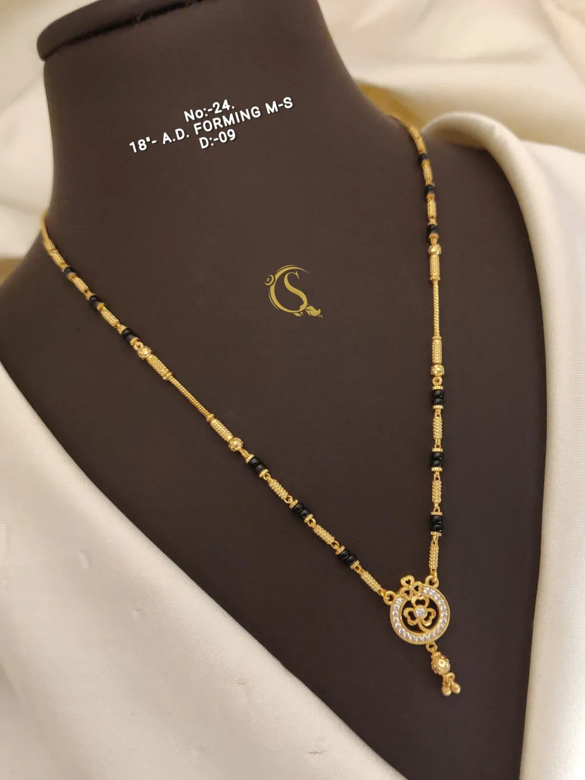 HIGH GOLD PLATED SHORT MANGALSUTRA DAILY WERE