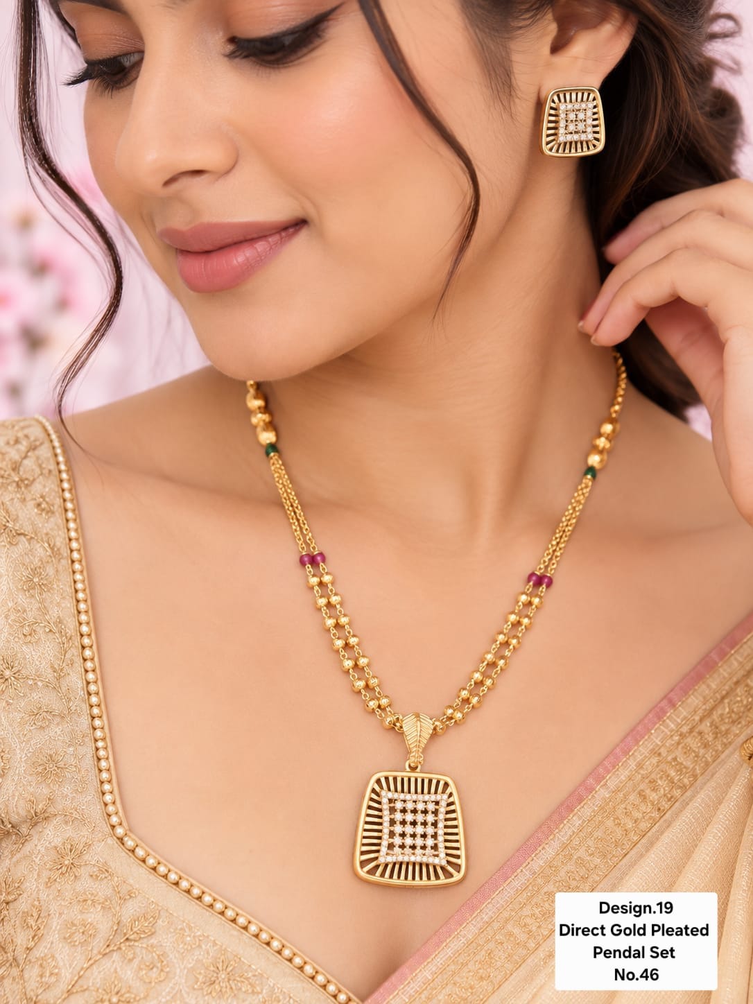 HIGH GOLD ROYAL AURA A.D. PENDENT MALA SET