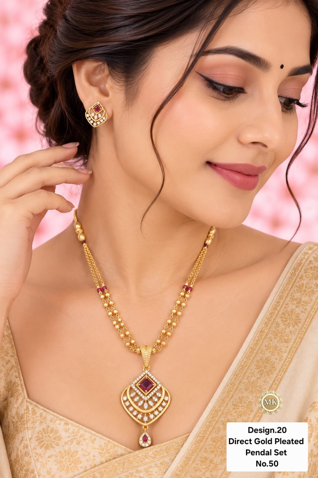 HIGH GOLD ROYAL AURA A.D. PENDENT MALA SET