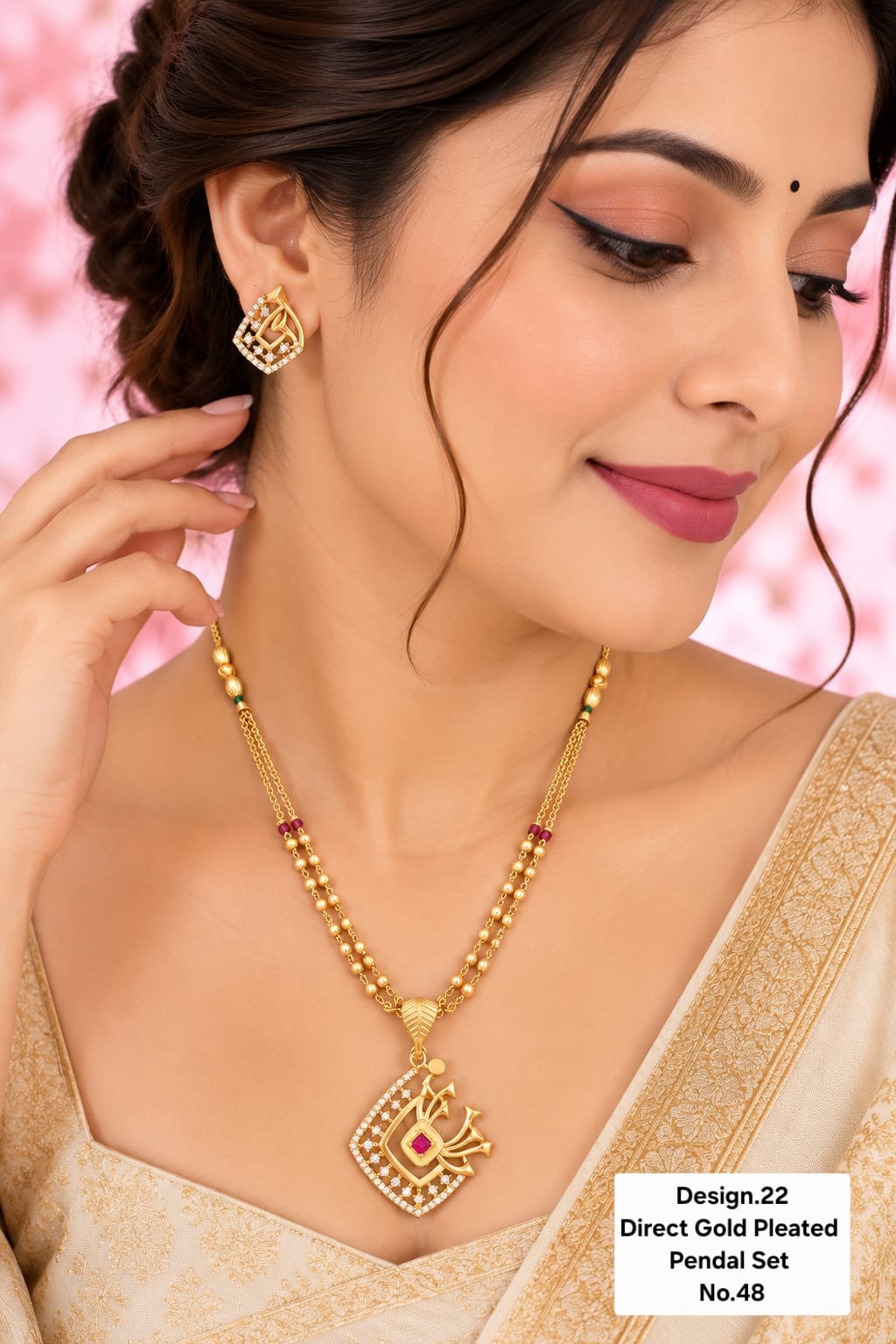 HIGH GOLD ROYAL AURA A.D. PENDENT MALA SET