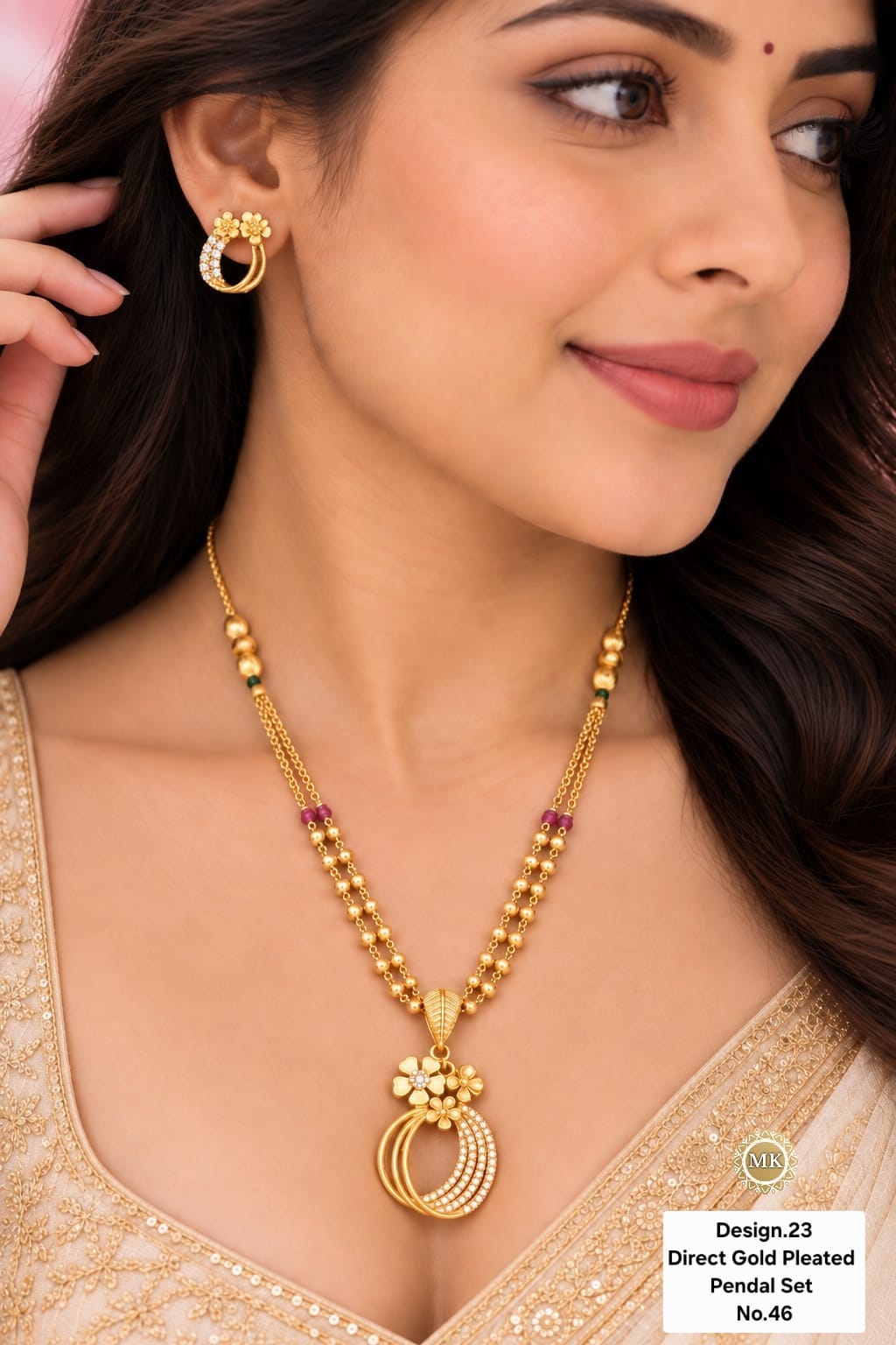 HIGH GOLD ROYAL AURA A.D. PENDENT MALA SET